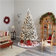Nearly Natural 10ft Flocked West Virginia Fir Christmas Tree w/ 800 Clear LED