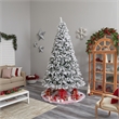 Nearly Natural 9ft Flocked White River Mountain Pine Christmas Tree