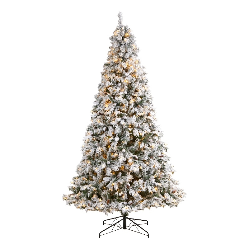 Nearly Natural 9ft Flocked White River Mountain Pine Christmas Tree