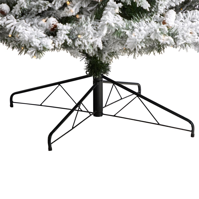 Nearly Natural 10ft Flocked White River Mountain Pine Christmas Tree