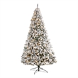 Nearly Natural 10ft Flocked White River Mountain Pine Christmas Tree