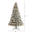 Nearly Natural 9ft Flocked Vermont Mixed Pine Christmas Tree w/ 650 LED Lights