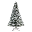 Nearly Natural 9ft Flocked Vermont Mixed Pine Christmas Tree w/ 650 LED Lights