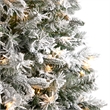 Nearly Natural 9ft Flocked Vermont Mixed Pine Christmas Tree w/ 650 LED Lights