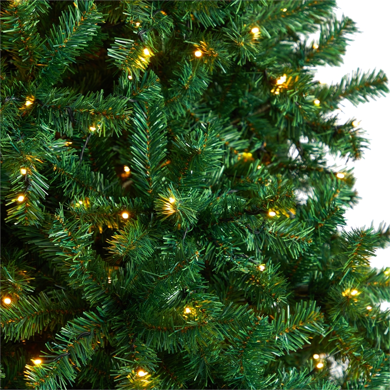 Nearly Natural 10ft Northern Tip Christmas Tree w/ 800 Clear LED Lights