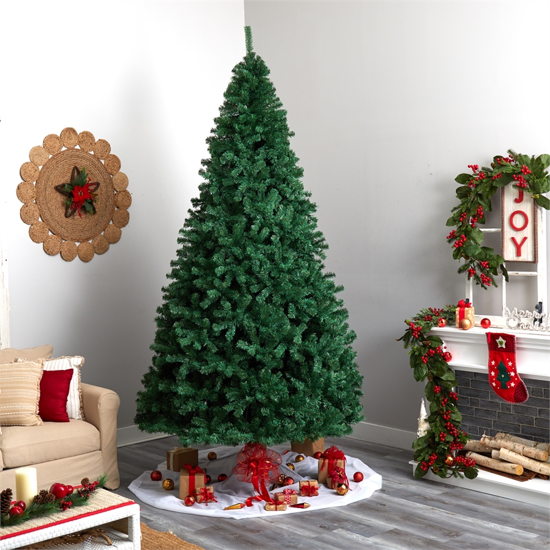 Nearly Natural 10ft Northern Tip Christmas Tree w/ 800 Clear LED Lights