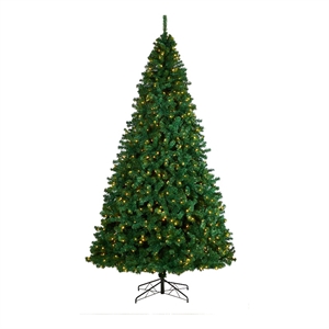 Nearly Natural 10ft Northern Tip Christmas Tree w/ 800 Clear LED Lights