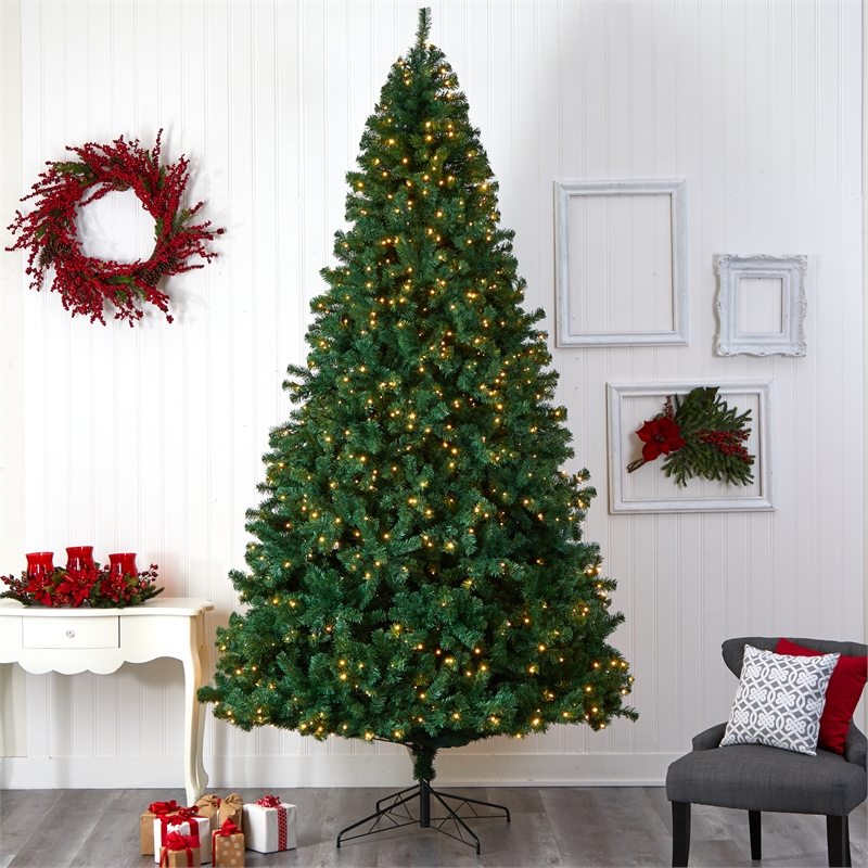 Nearly Natural 11ft Northern Tip Christmas Tree w/ 1000 Clear LED Lights