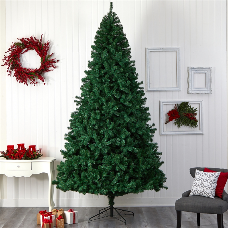 Nearly Natural 11ft Northern Tip Christmas Tree w/ 1000 Clear LED Lights