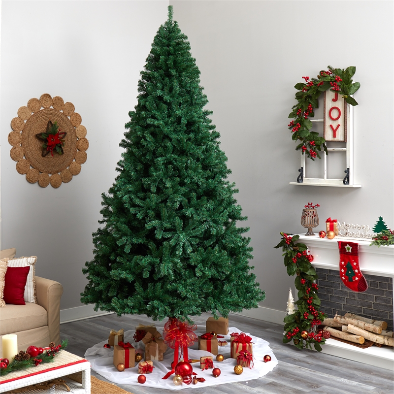 Nearly Natural 11ft Northern Tip Christmas Tree w/ 1000 Clear LED Lights