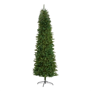 Nearly Natural 8ft Slim Green Mountain Pine Christmas Tree
