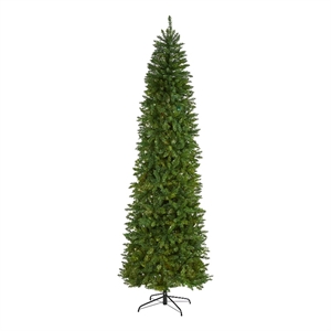 Nearly Natural 9ft Slim Green Mountain Pine Christmas Tree