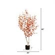 Nearly Natural 5ft Autumn Birch Artificial Fall Tree in Orange