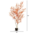 Nearly Natural 6ft Autumn Birch Artificial Fall Tree in Orange