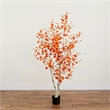 Nearly Natural 6ft Autumn Birch Artificial Fall Tree in Orange