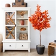 Nearly Natural 6ft Autumn Oak Artificial Fall Tree in Orange