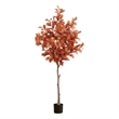 Nearly Natural 6ft Autumn Oak Artificial Fall Tree in Orange