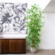Nearly Natural 8ft Artificial Green Bamboo Tree in Green