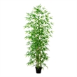 Nearly Natural 8ft Artificial Green Bamboo Tree in Green