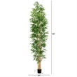 Nearly Natural 11ft Artificial Bamboo Tree with Real Bamboo Trunks in Green
