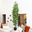 Nearly Natural 11ft Artificial Bamboo Tree with Real Bamboo Trunks in Green