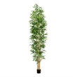 Nearly Natural 11ft Artificial Bamboo Tree with Real Bamboo Trunks in Green