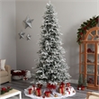 Nearly Natural 9.5ft Slim Flocked Nova Scotia Spruce Christmas Tree