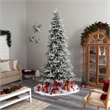 Nearly Natural 9.5ft Slim Flocked Nova Scotia Spruce Christmas Tree