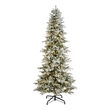 Nearly Natural 9.5ft Slim Flocked Nova Scotia Spruce Christmas Tree