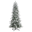 Nearly Natural 9.5ft Flocked Manchester Spruce Christmas Tree w/ 650 Lights