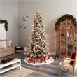 Nearly Natural 9.5ft Flocked Manchester Spruce Christmas Tree w/ 650 Lights