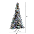 Nearly Natural 9.5ft Flocked British Columbia Mountain Fir Christmas Tree