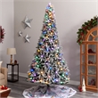 Nearly Natural 9.5ft Flocked British Columbia Mountain Fir Christmas Tree