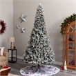 Nearly Natural 9.5ft Flocked British Columbia Mountain Fir Christmas Tree