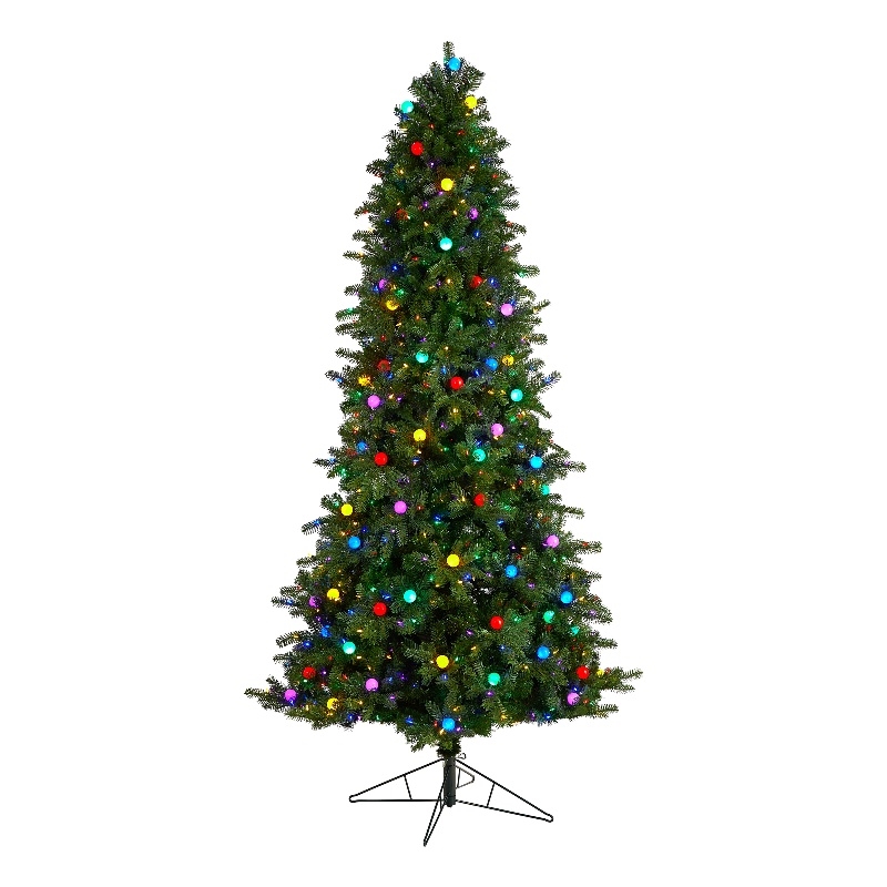 Nearly Natural 8.5ft Montana Mountain Fir Christmas Tree w/ 800 Multi Color LED