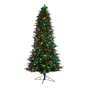 Nearly Natural 8.5ft Montana Mountain Fir Christmas Tree w/ 800 Multi Color LED