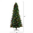 Nearly Natural 9.5ft Montana Mountain Fir Christmas Tree w/ 1150 LED