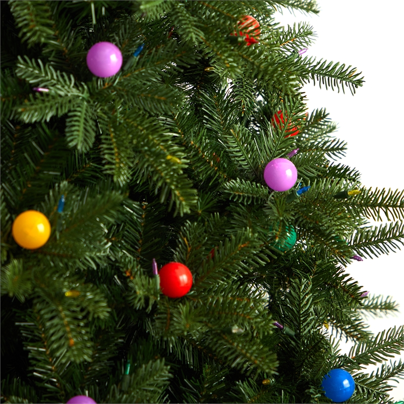 Nearly Natural 9.5ft Montana Mountain Fir Christmas Tree w/ 1150 LED