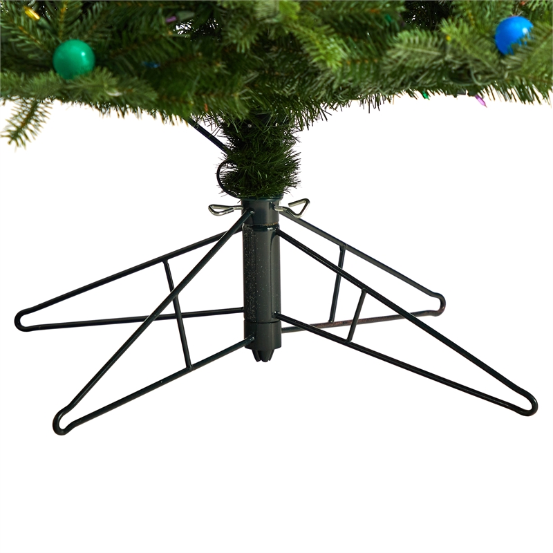 Nearly Natural 9.5ft Montana Mountain Fir Christmas Tree w/ 1150 LED