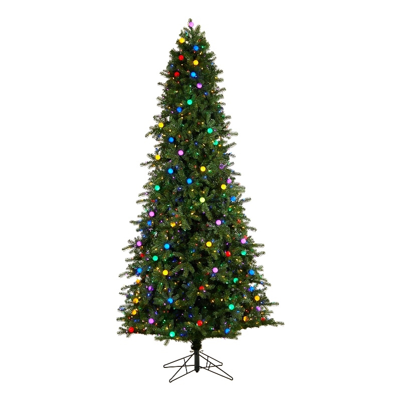 Nearly Natural 9.5ft Montana Mountain Fir Christmas Tree w/ 1150 LED