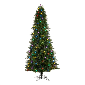 Nearly Natural 9.5ft Montana Mountain Fir Christmas Tree w/ 1150 LED