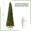 Nearly Natural 13ft Slim Green Mountain Pine Green Christmas Tree