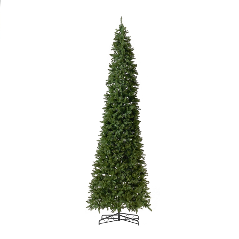Nearly Natural 13ft Slim Green Mountain Pine Green Christmas Tree