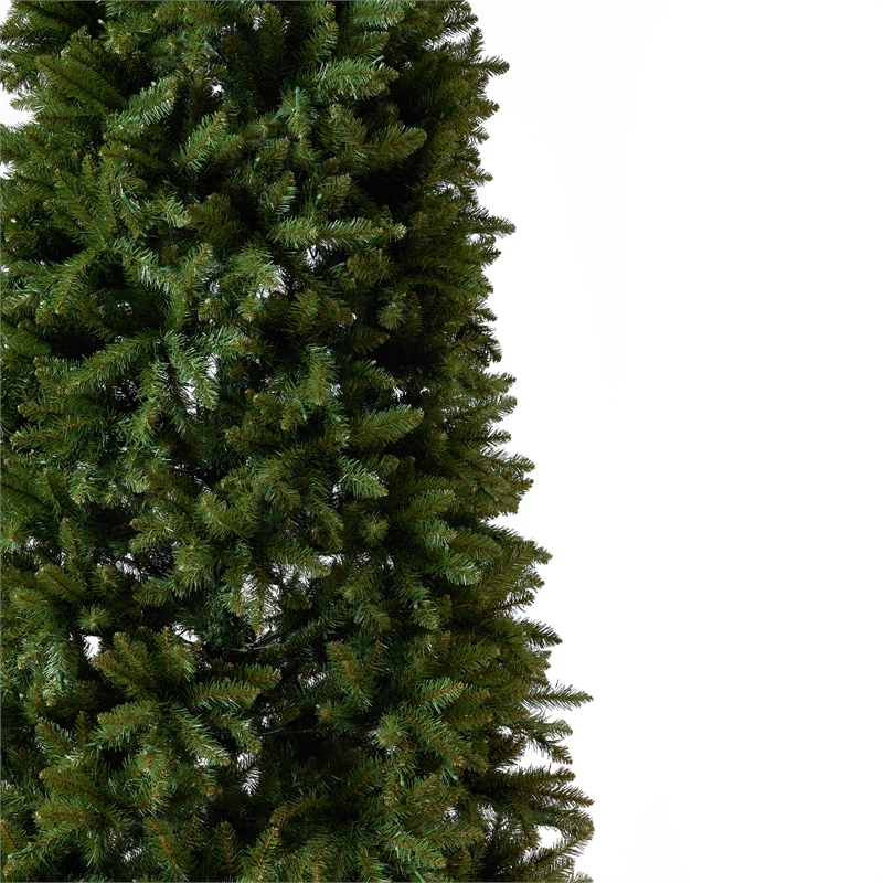 Nearly Natural 13ft Slim Green Mountain Pine Green Christmas Tree