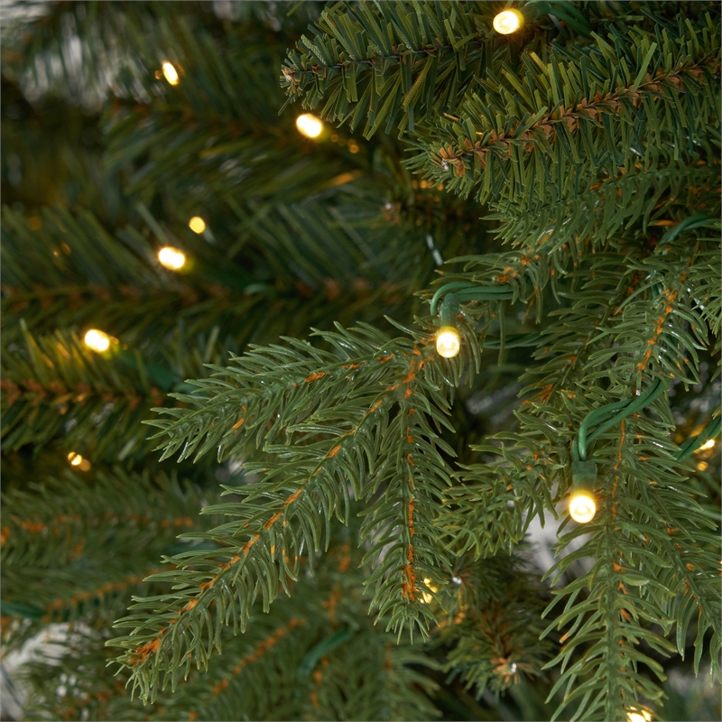 Nearly Natural 13ft Slim Green Mountain Pine Green Christmas Tree