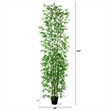 Nearly Natural 12ft Artificial Green Bamboo Tree in Green