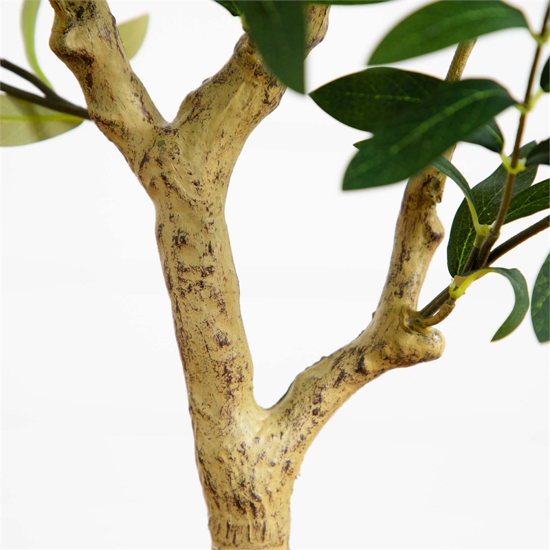 Nearly Natural 4ft Artificial Olive Tree in Green