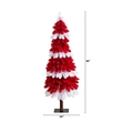 Nearly Natural 5ft Pre-Lit Artificial Peppermint Christmas Tree w/150 Micro LED