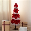 Nearly Natural 5ft Pre-Lit Artificial Peppermint Christmas Tree w/150 Micro LED