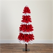 Nearly Natural 5ft Pre-Lit Artificial Peppermint Christmas Tree w/150 Micro LED